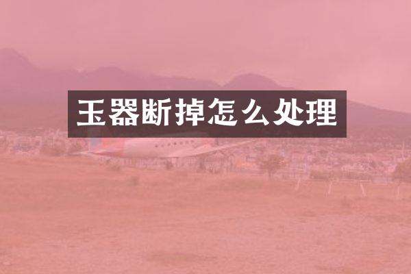 玉器断掉怎么处理