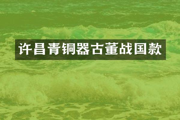 许昌青铜器古董战国款