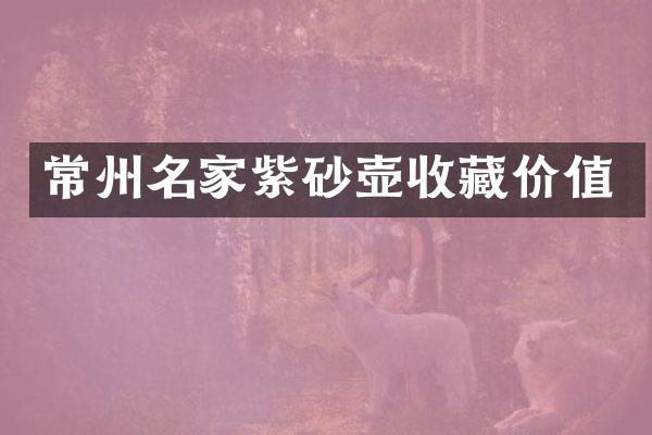 常州名家紫砂壶收藏价值