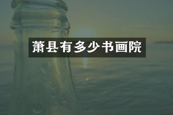 萧县有多少书画院