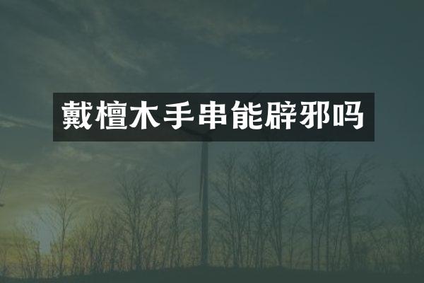 戴檀木手串能吗