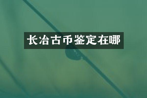 长冶古币鉴定在哪