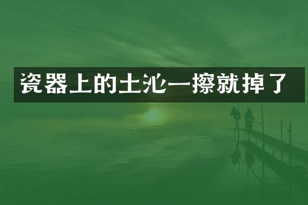 瓷器上的土沁一擦就掉了