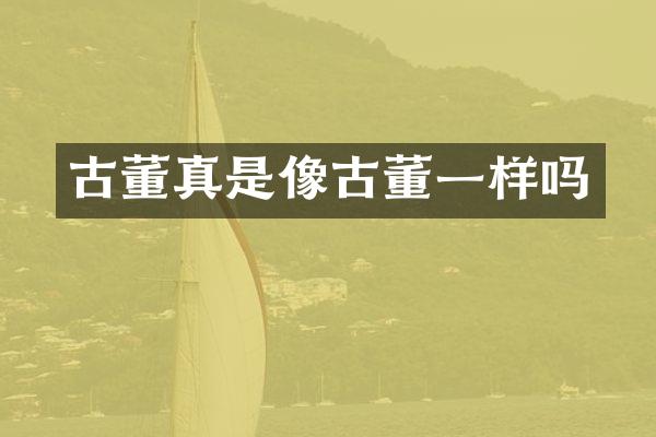 古董真是像古董一样吗