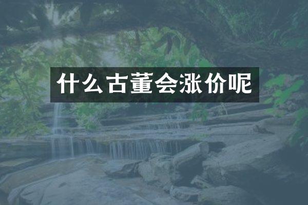 什么古董会涨价呢