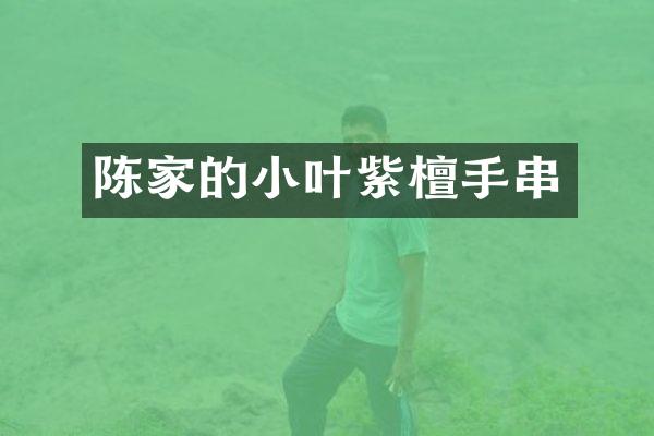 陈家的小叶紫檀手串