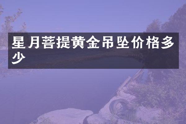 星月菩提黄金吊坠价格多少