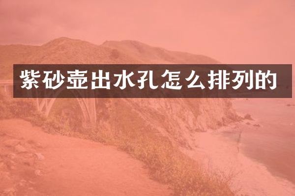 紫砂壶出水孔怎么排列的