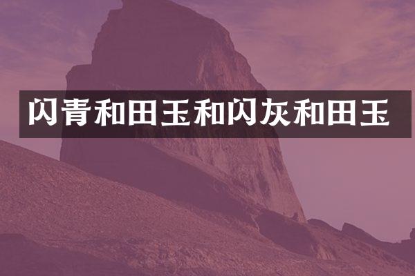 闪青和田玉和闪灰和田玉