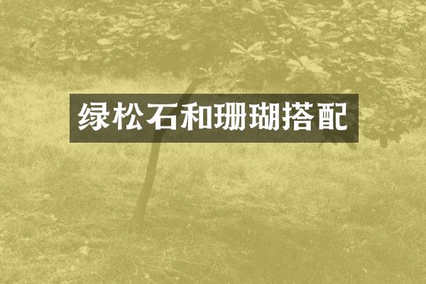 绿松石和珊瑚搭配
