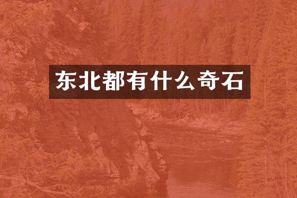 东北都有什么奇石