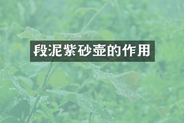 段泥紫砂壶的作用
