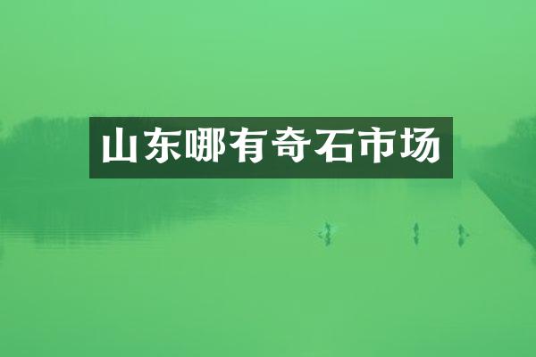 山东哪有奇石市场