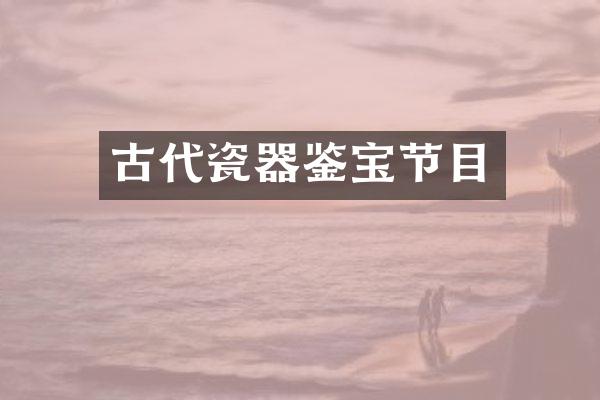 古代瓷器鉴宝节目