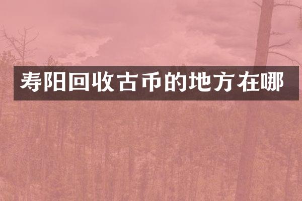 寿阳回收古币的地方在哪