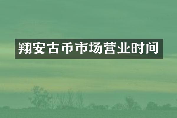 翔安古币市场营业时间