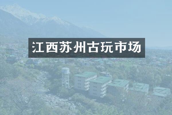 江西苏州古玩市场
