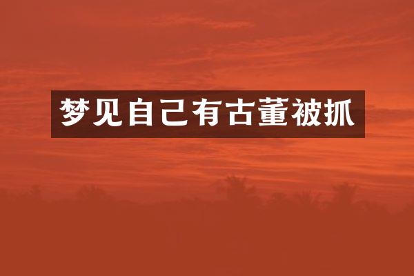 梦见自己有古董被抓
