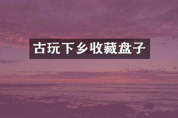古玩下乡收藏盘子