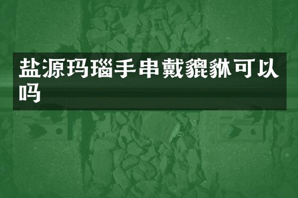 盐源玛瑙手串戴貔貅可以吗