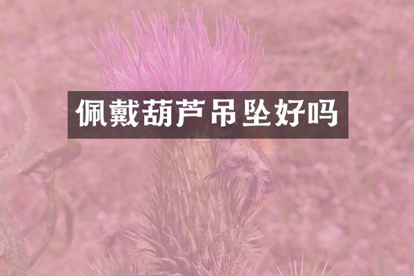 佩戴葫芦吊坠好吗