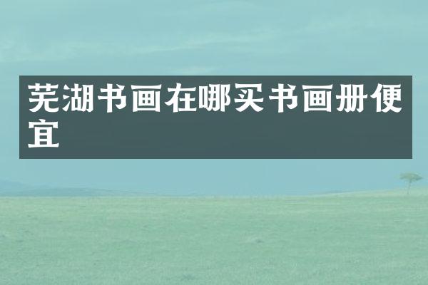 芜湖书画在哪买书画册便宜