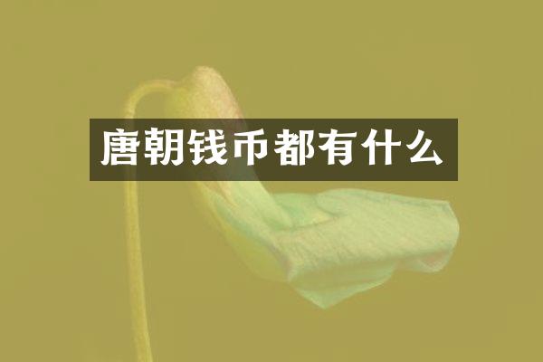 唐朝钱币都有什么