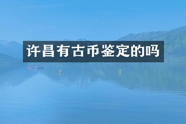 许昌有古币鉴定的吗