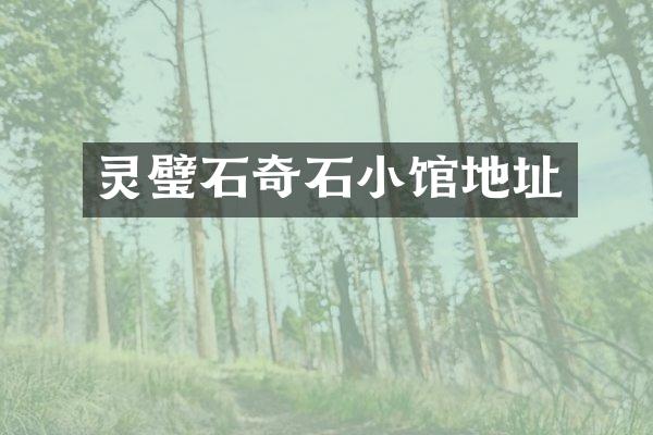 灵璧石奇石小馆地址