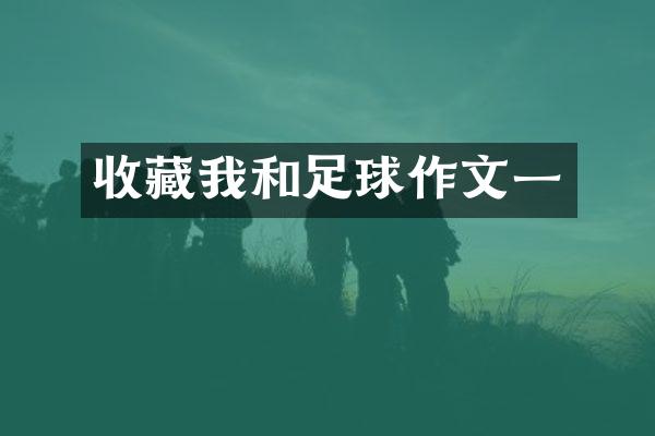 收藏我和足球作文一