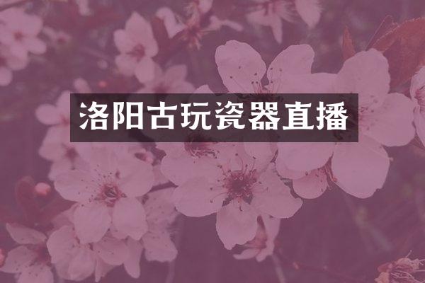 洛阳古玩瓷器直播