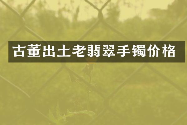 古董出土老翡翠手镯价格