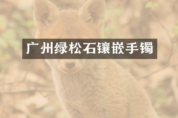 广州绿松石镶嵌手镯