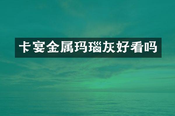 卡宴金属玛瑙灰好看吗