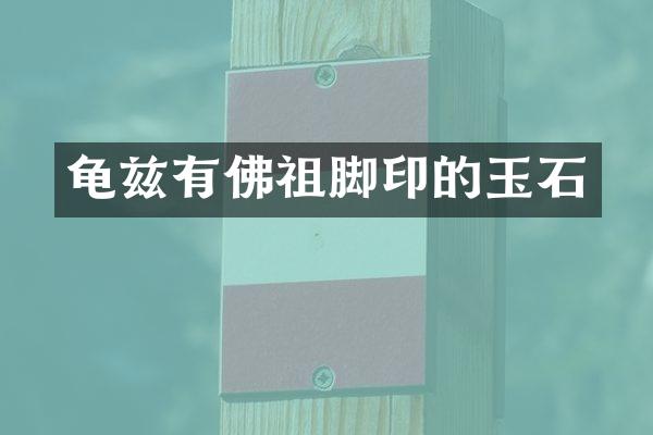 龟兹有佛祖脚印的玉石