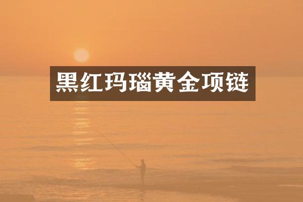 黑红玛瑙黄金项链