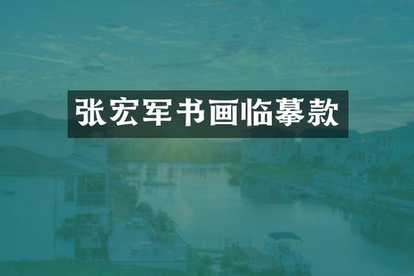 张宏军书画临摹款