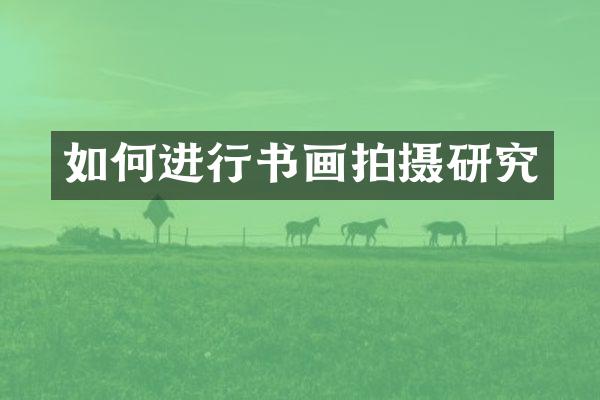 如何进行书画拍摄研究