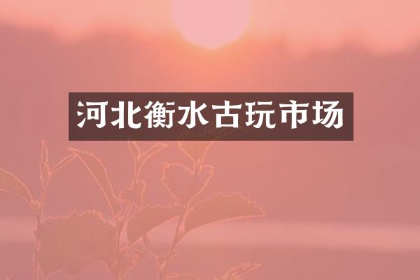 河北衡水古玩市场
