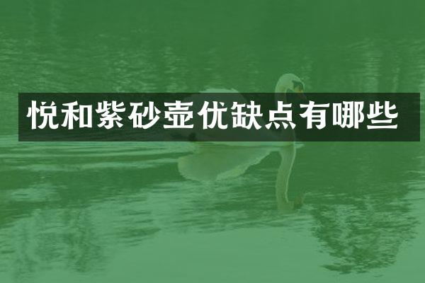 悦和紫砂壶优缺点有哪些