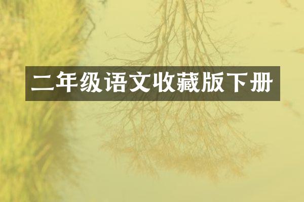 二年级语文收藏版下册