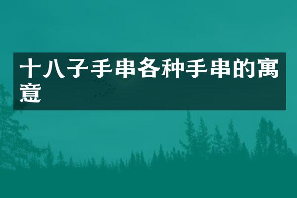 十八子手串各种手串的寓意