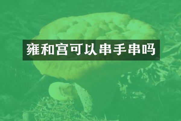 雍和宫可以串手串吗