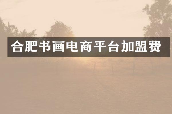 合肥书画电商平台加盟费