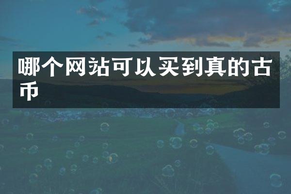 哪个网站可以买到真的古币