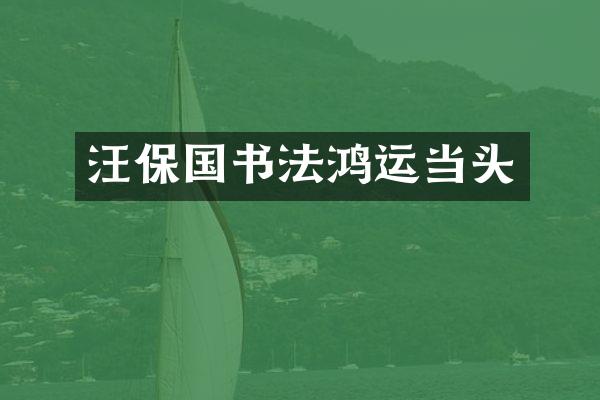 汪保国书法鸿运当头