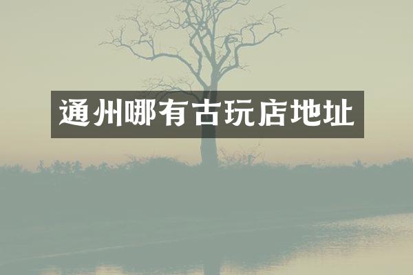 通州哪有古玩店地址