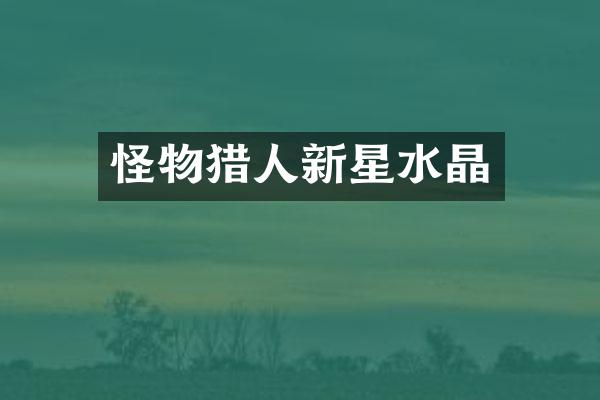 怪物猎人新星水晶