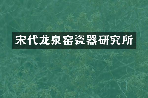 宋代龙泉窑瓷器研究所