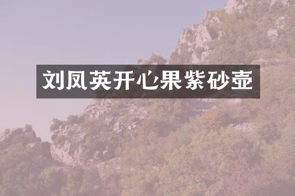 刘凤英开心果紫砂壶